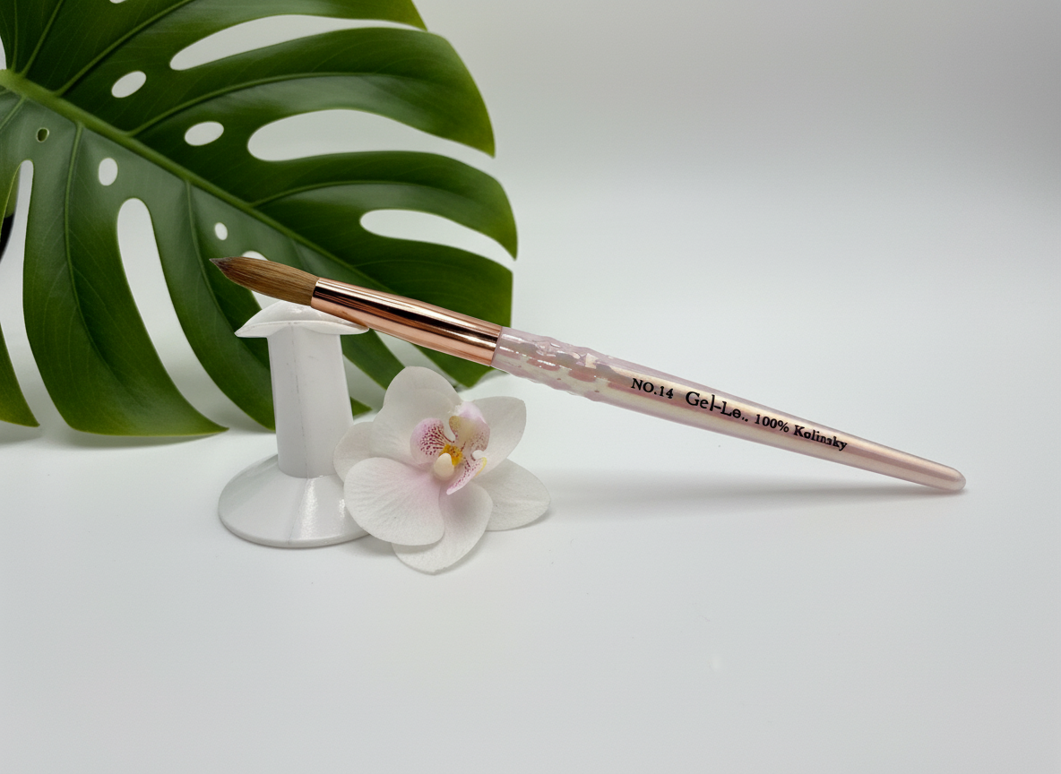 Gel-Le - Acrylic Brush -100% Kolinsky (Pink Handle)