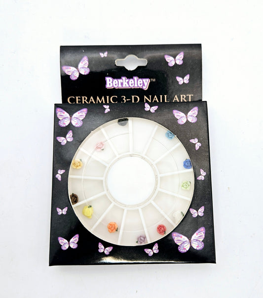 Berkeley - Ceramic 3D Nail Art - Rose Flower