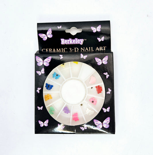 Berkeley - Ceramic 3-D Nail Art - Bow Tie w/ Stone