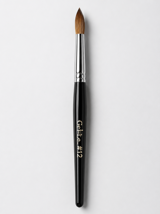 Gel-Le - Acrylic Brush #12 Kolinsky - Black Handle