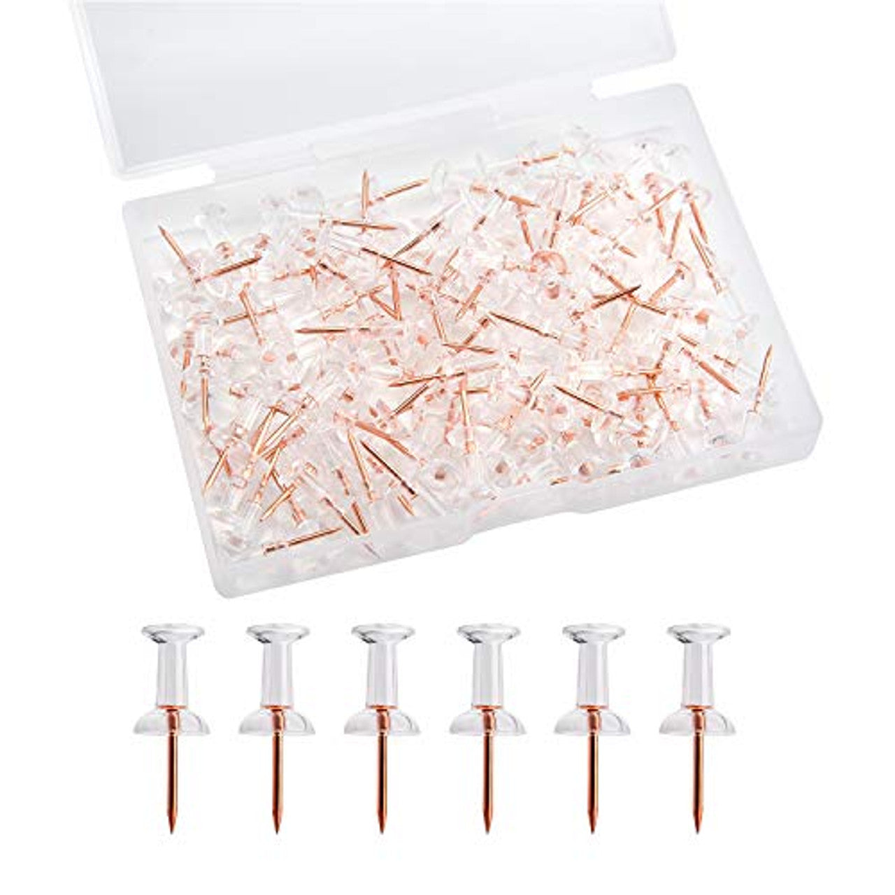 TOYMIS - Push Pins Rose Gold Thumbtacks 100