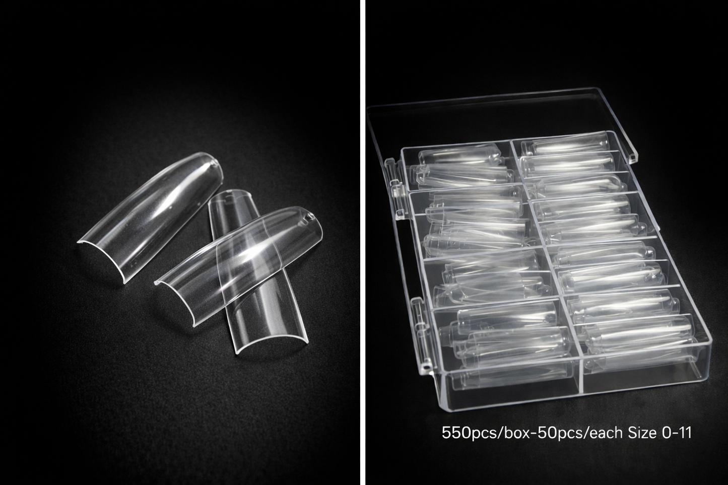 Queen - Clear Nail Tips (550pc)