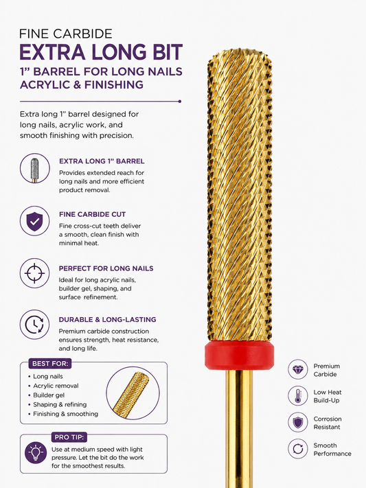 Gel-Le -Carbide Bit Gold 1" Long