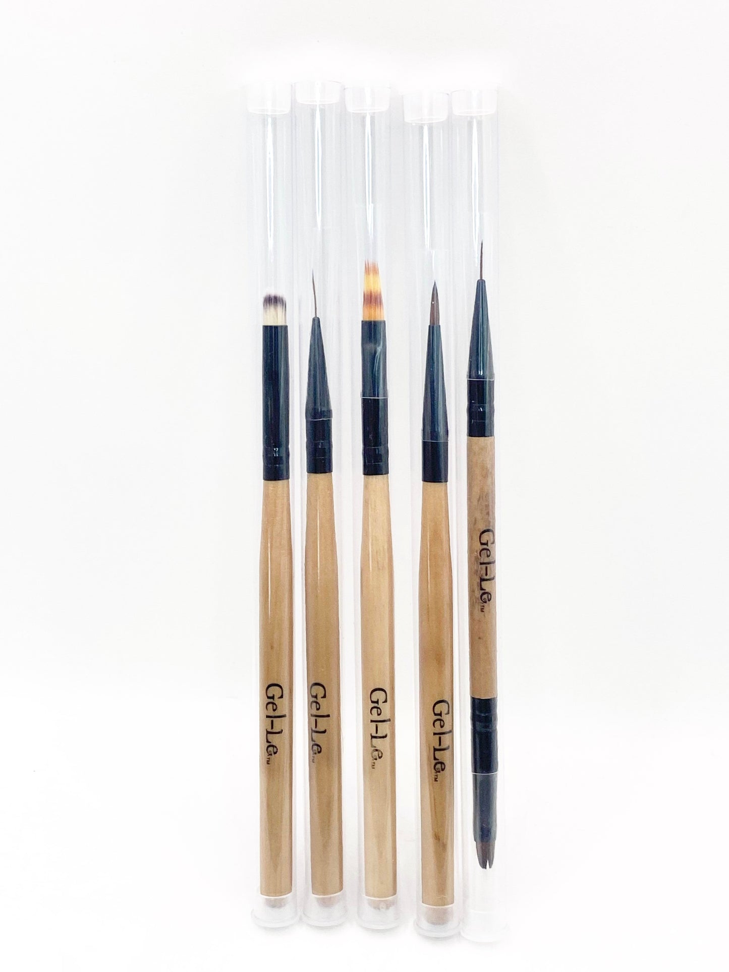 Gel-Le - Art Brush Set Wood Handle 5pc