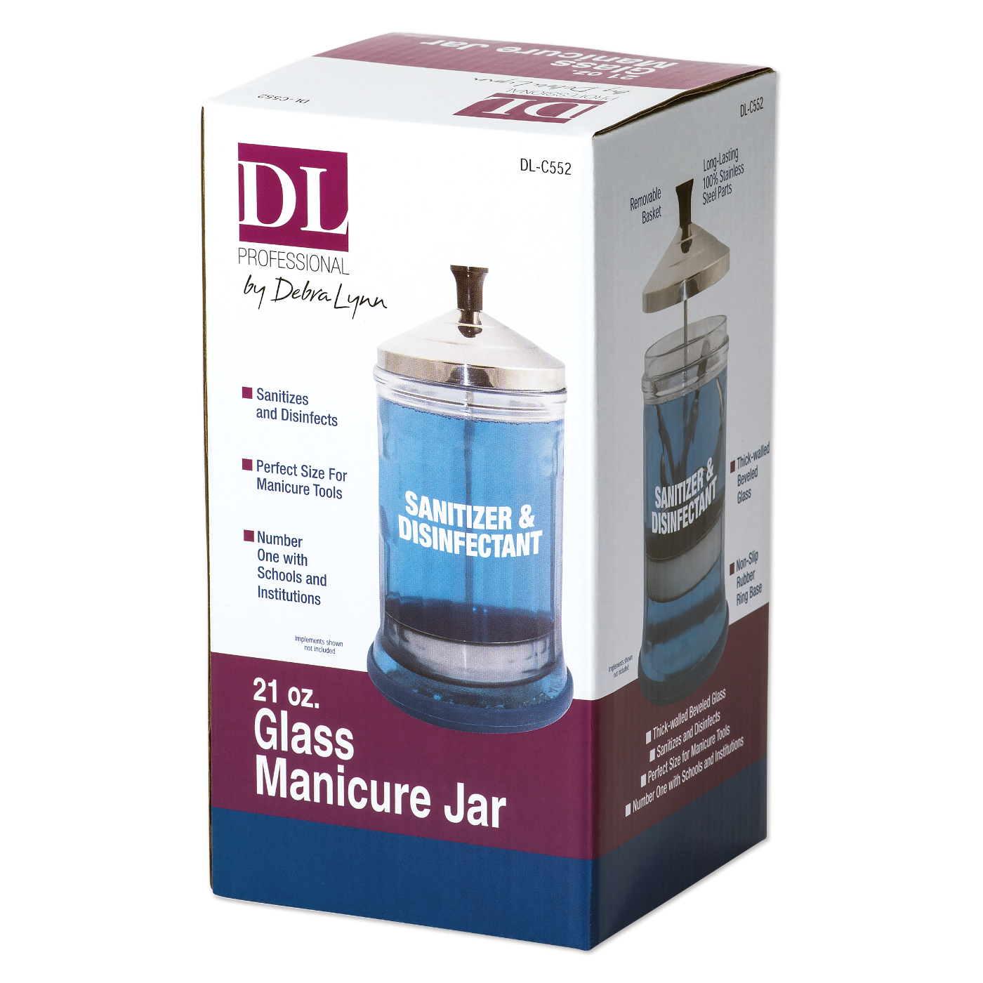 DL Professional - Glass Manicure Jar 21oz