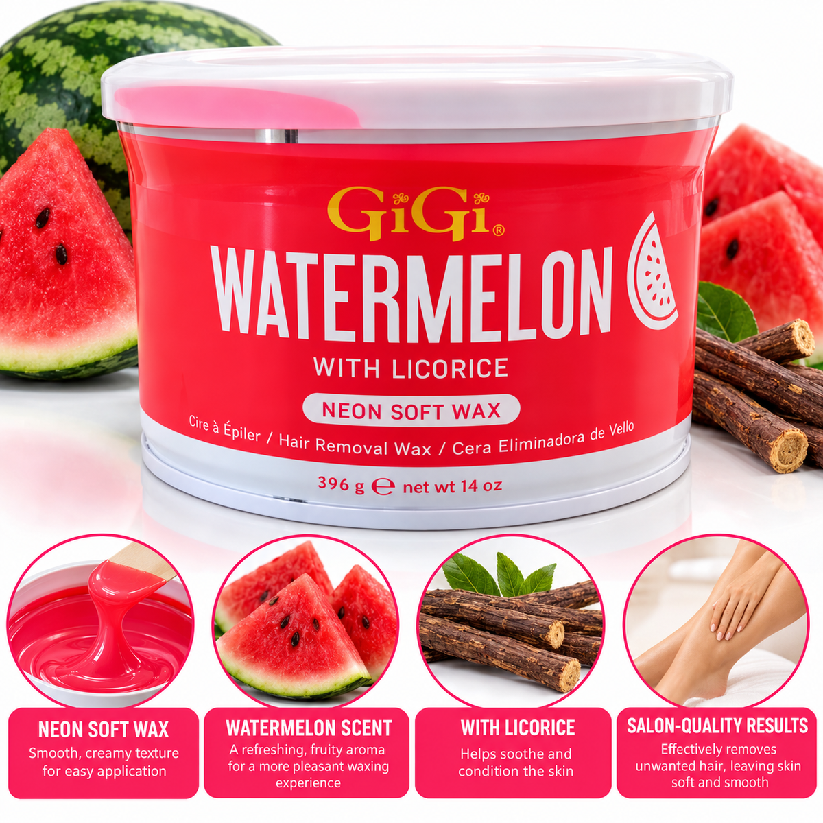 GiGi - Pot Wax - Watermelon with Licorice Soft Wax