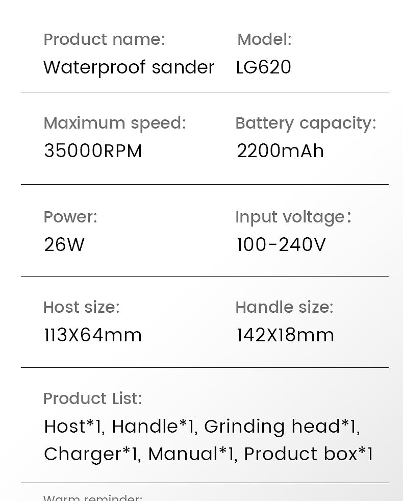 L'UGX - LG620 Nail Drill Machine 35,000RPM (Orange)