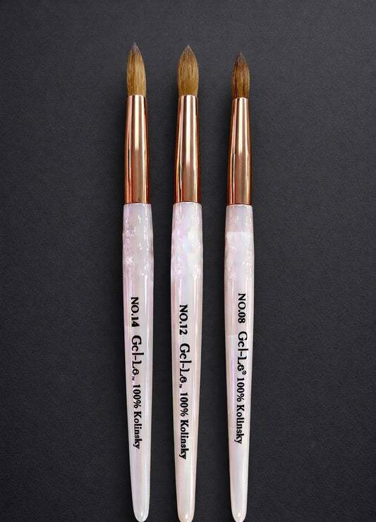 Gel-Le - Acrylic Brush -100% Kolinsky (Pink Handle)