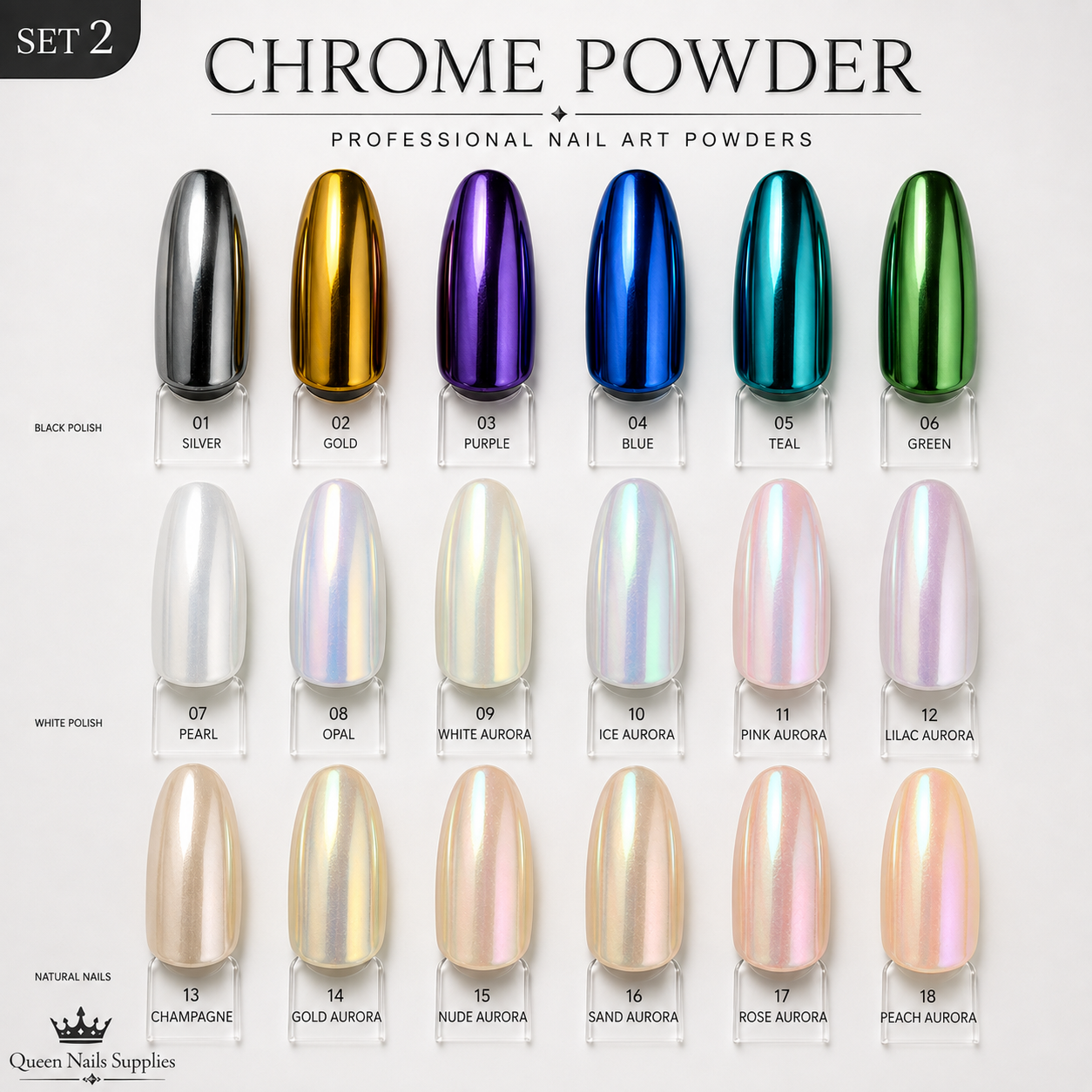 Gel-Le - Unicorn Chrome Powder 6pc