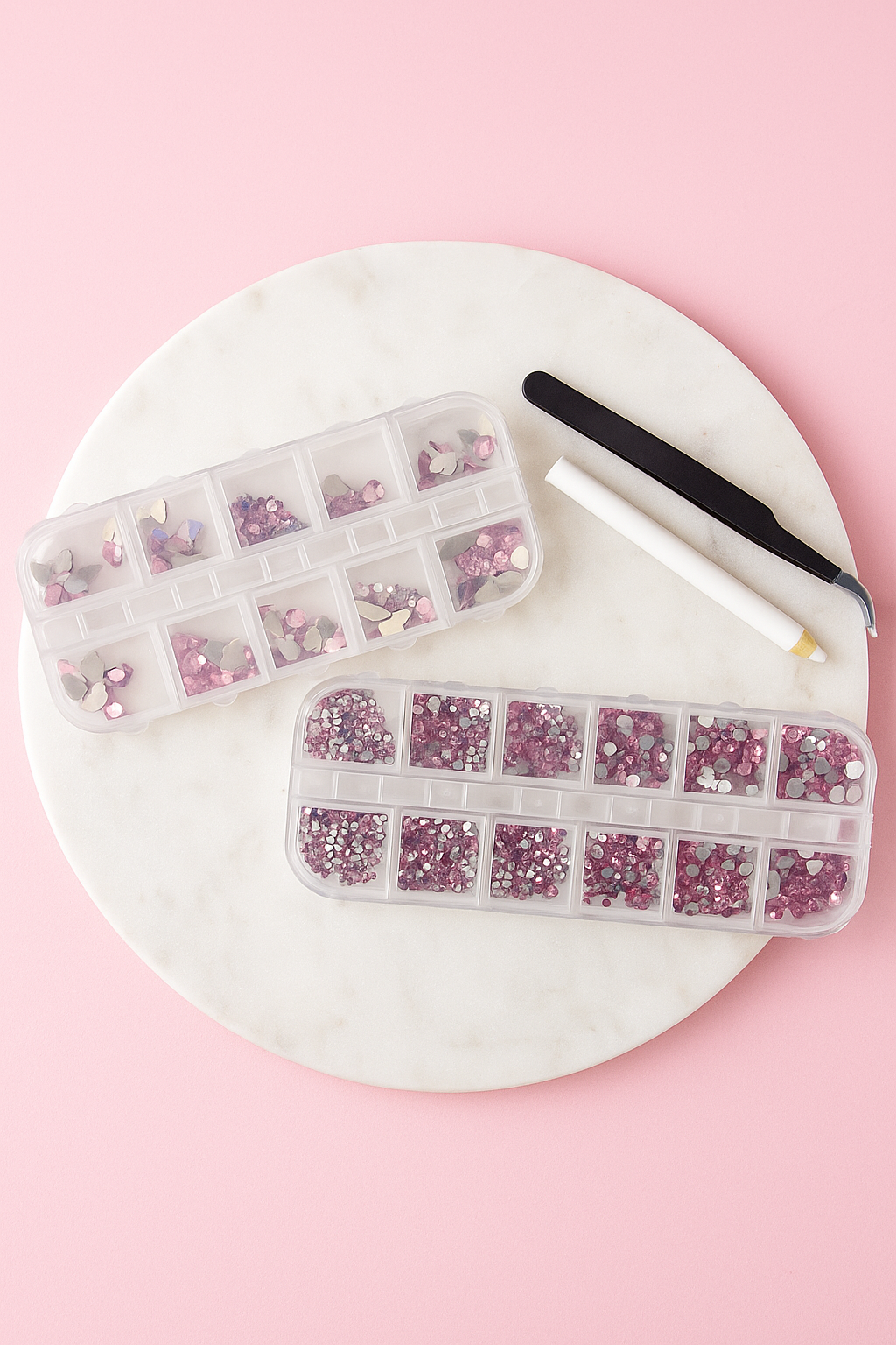 Queen - Pink Rhinestone - Gems -Duo Set - #21