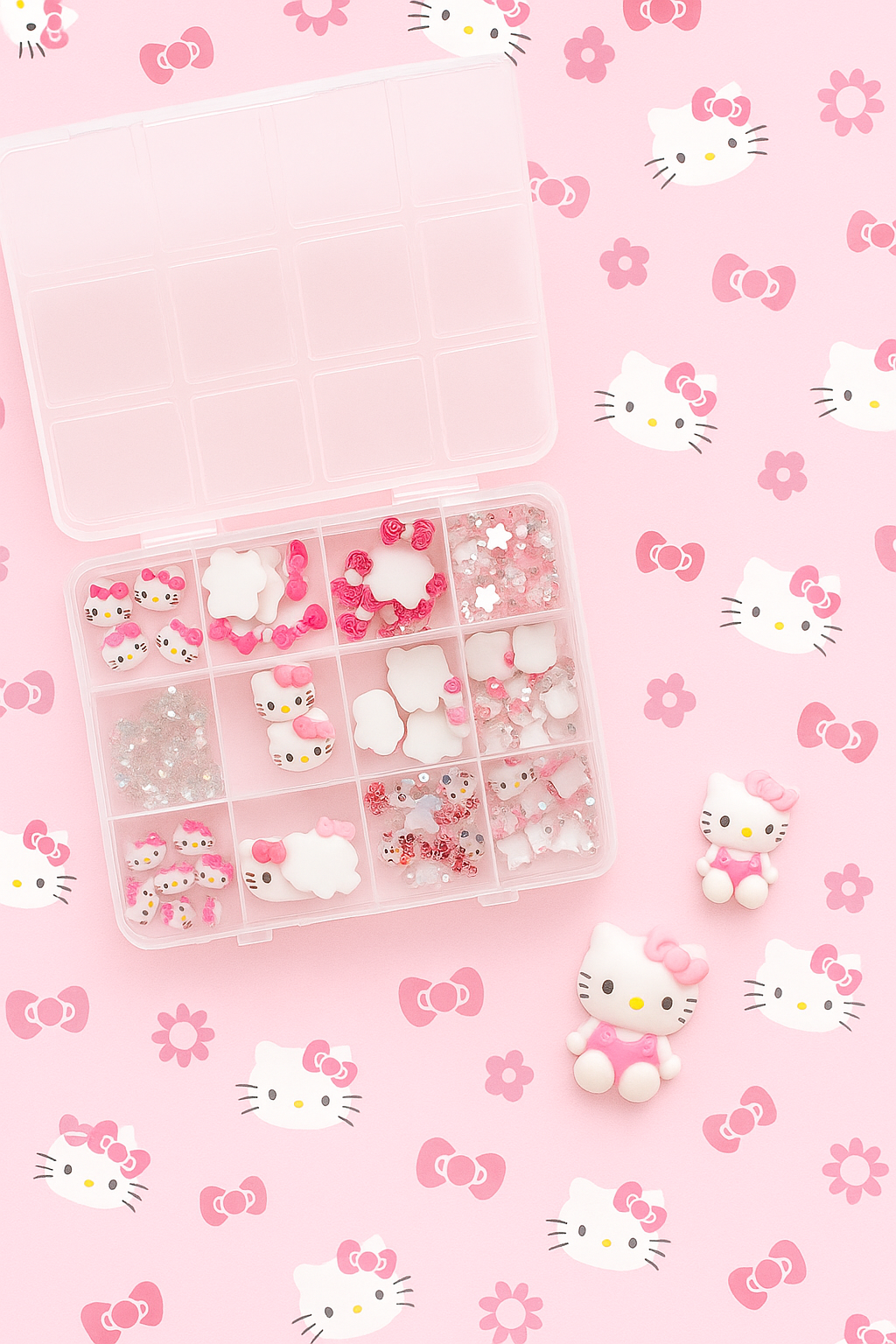 Hello Kitty Charms - 3D Nail Art
