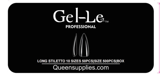 Gel-Le Clear Stiletto Full Coverage Long Tips