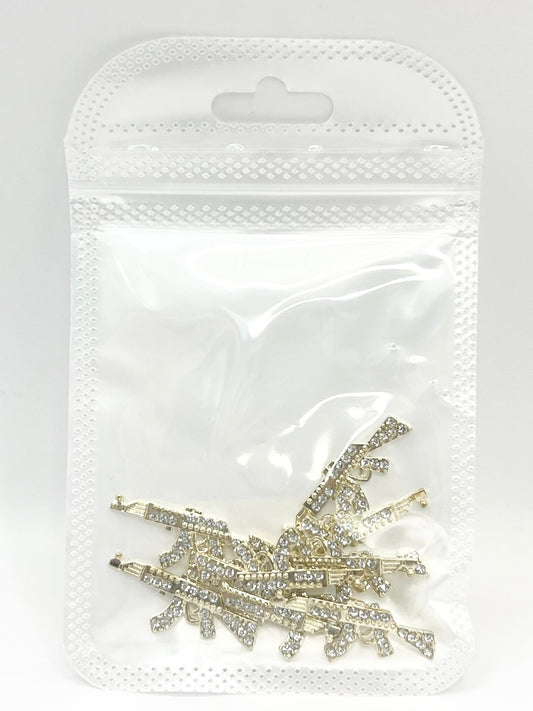 Queen - Nail Charms 10pc - #413 Gold Ak-47’s