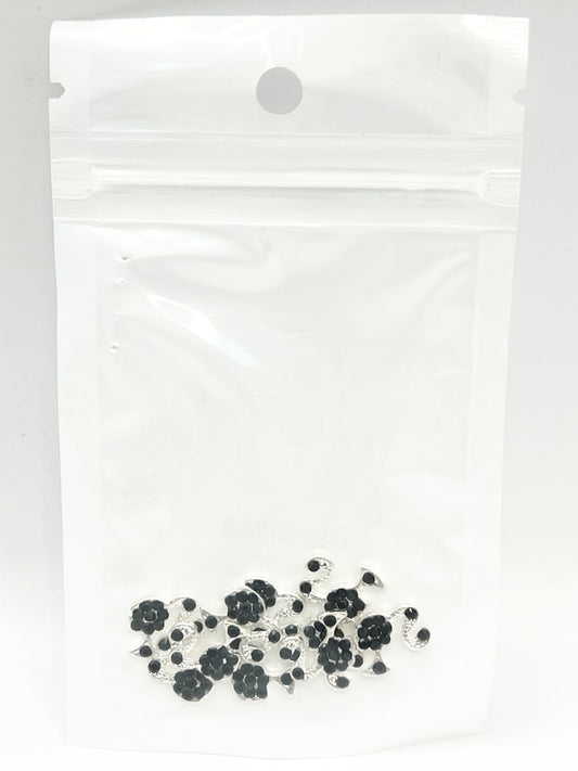 Queen - Nail Charms 10pc - #268 Silver Black Barbies