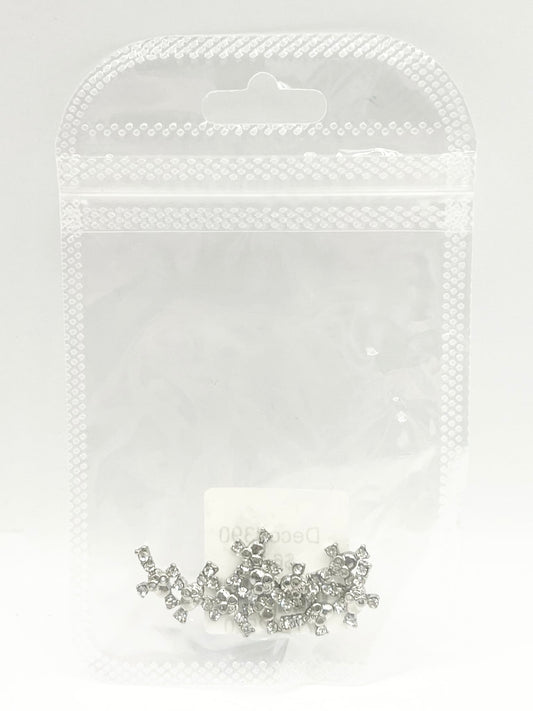 Queen - Nail Charms 10pc - #390 Silver Skull Crosses