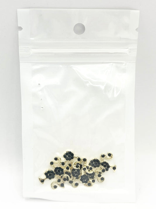 Queen - Nail Charms 10pc - #269 Gold Black Barbies