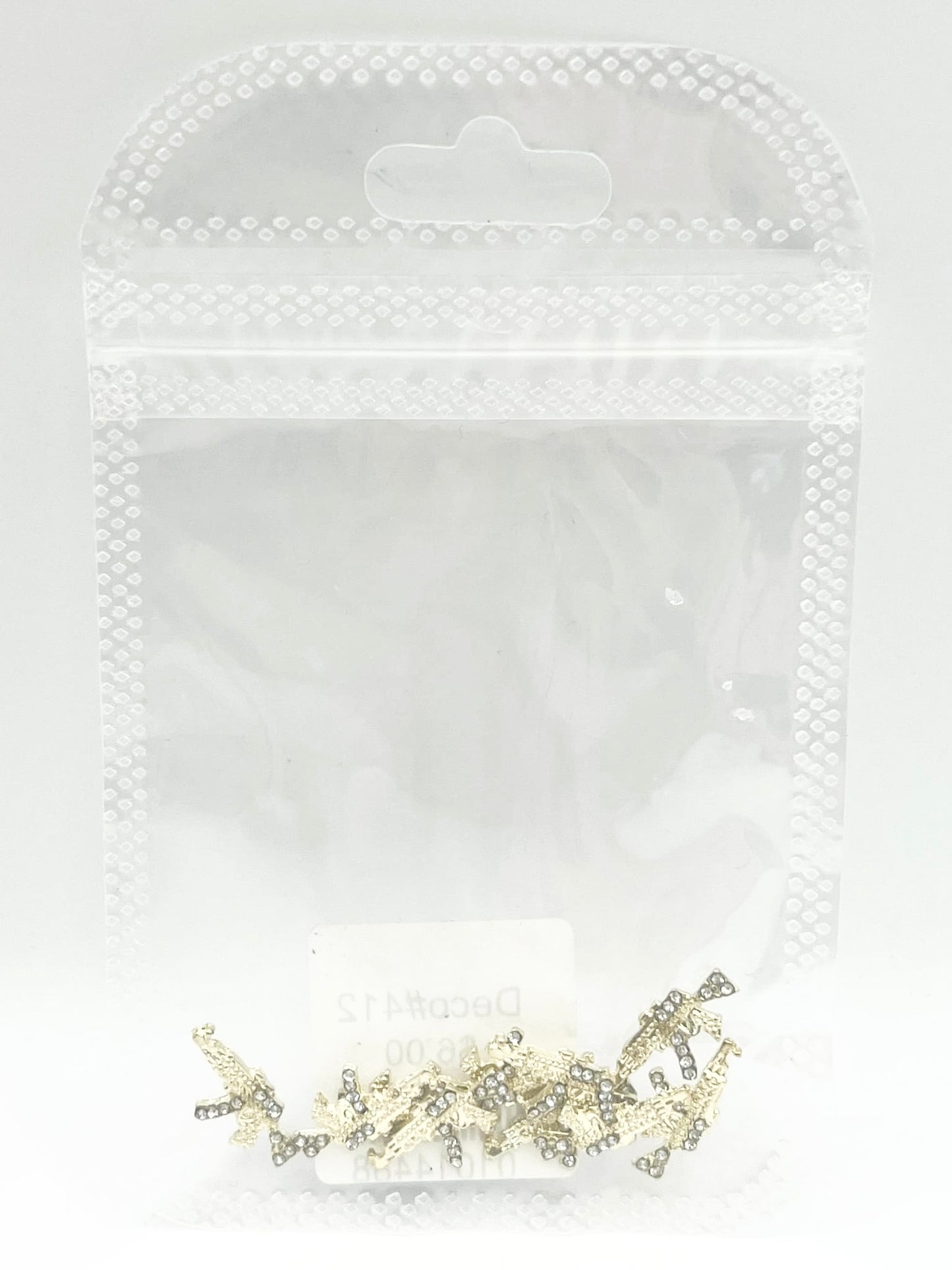 Queen - Nail Charms 10pc - #412 Gold Small Ak-47’s