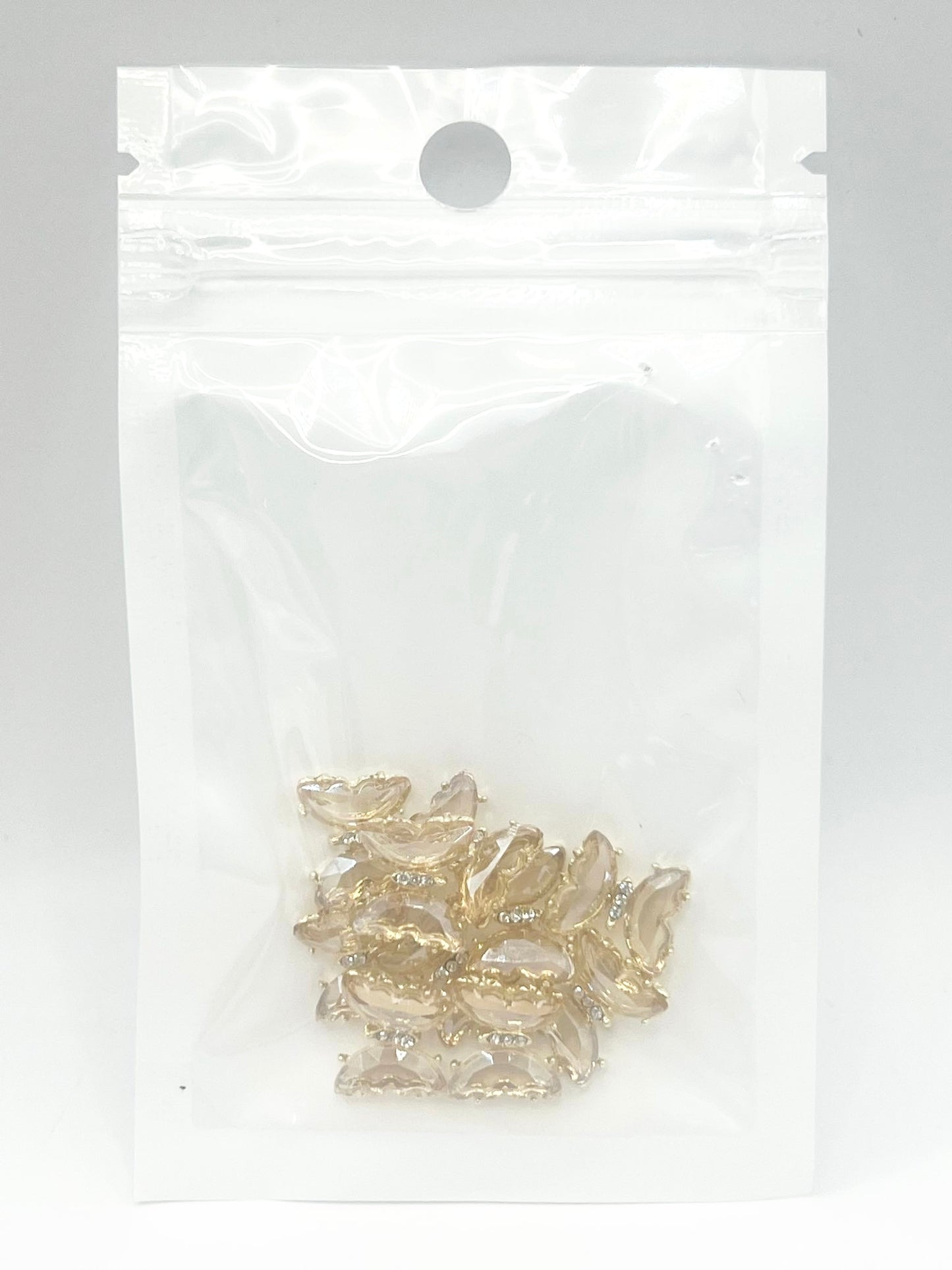 Queen - Nail Charms 10pc - #324 Gold Orange Butterflies