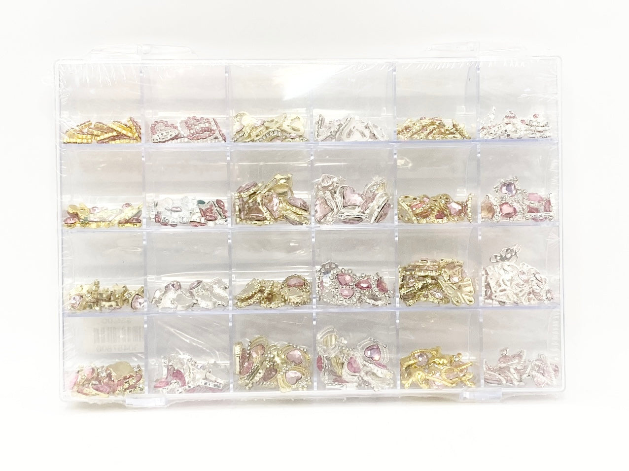Assorted charms - Pink Stone 240pc