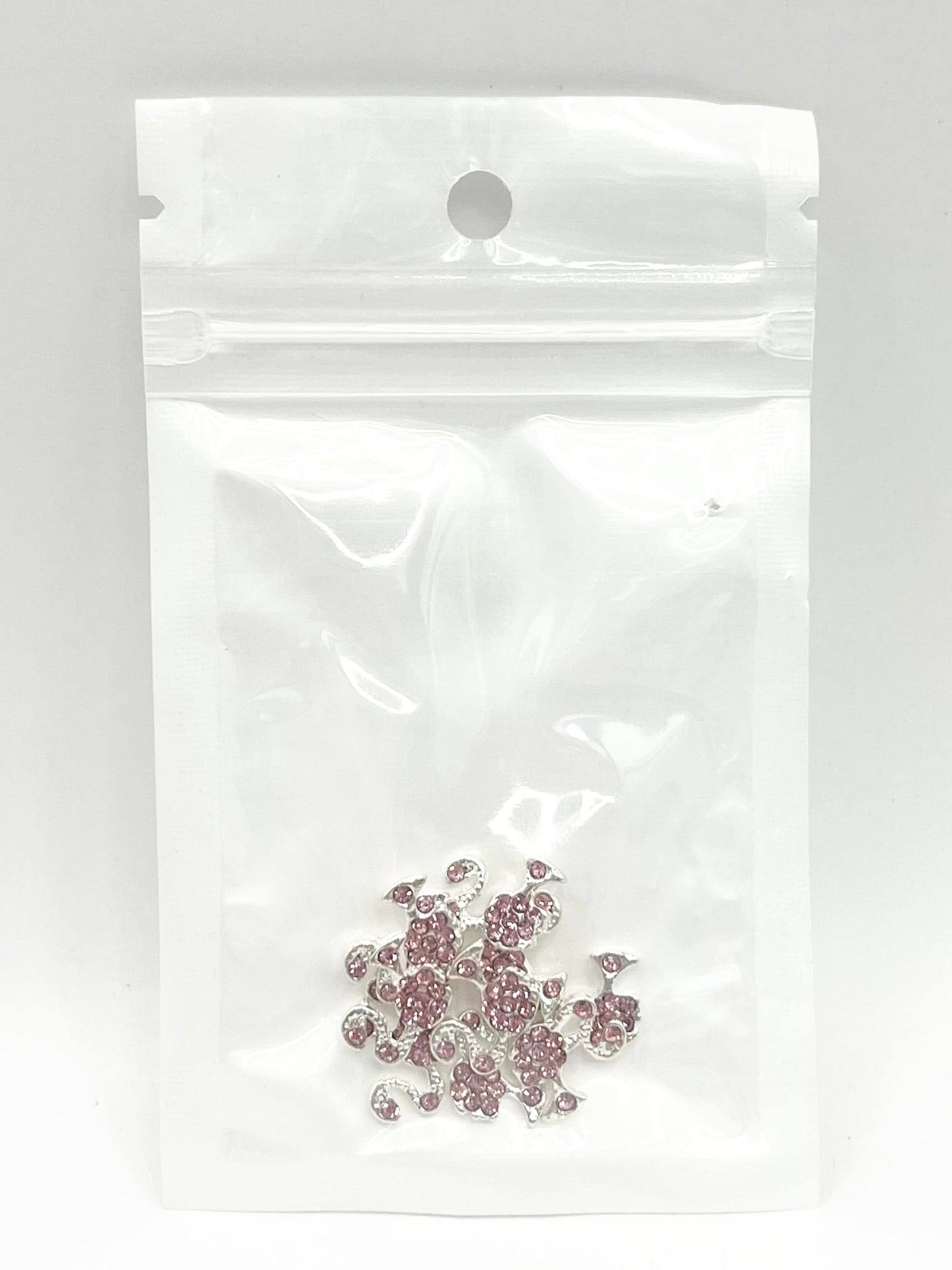 Queen - Nail Charms 10pc - #272 Silver Pink Barbies