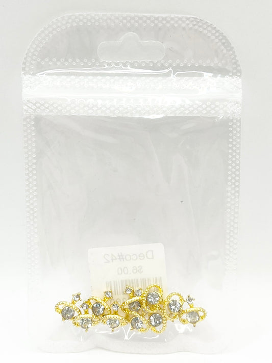 Queen - Nail Charms 10pc - #042 Gold White Cosmic Staffs