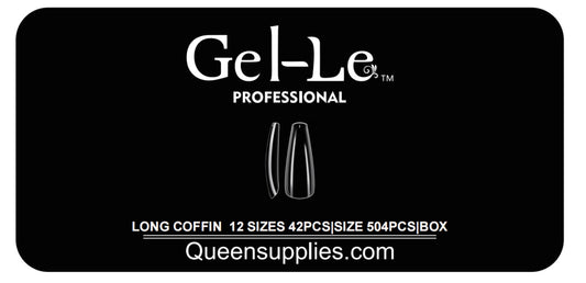 Gel-Le Clear Coffin Long Full Coverage Tips