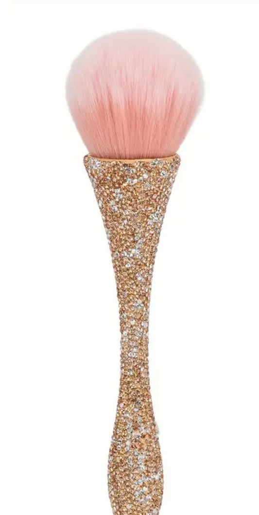 Dust Brush -Gold Rhinestones
