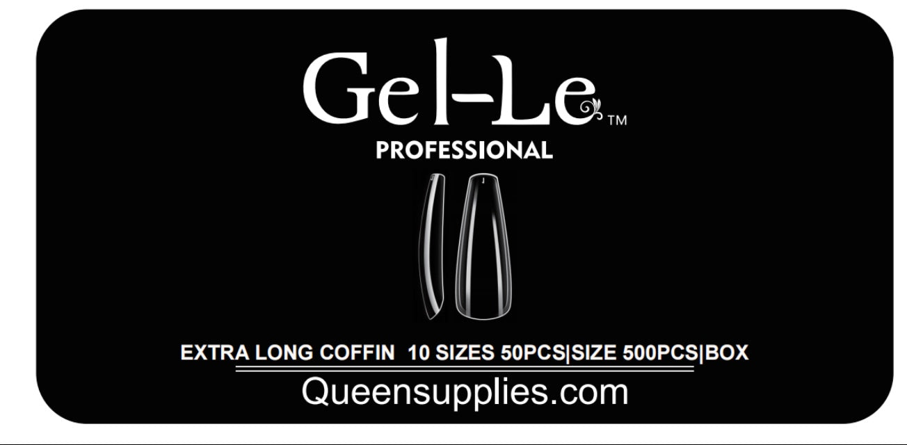 Gel-Le Ex-Long Coffin Full Coverage tips