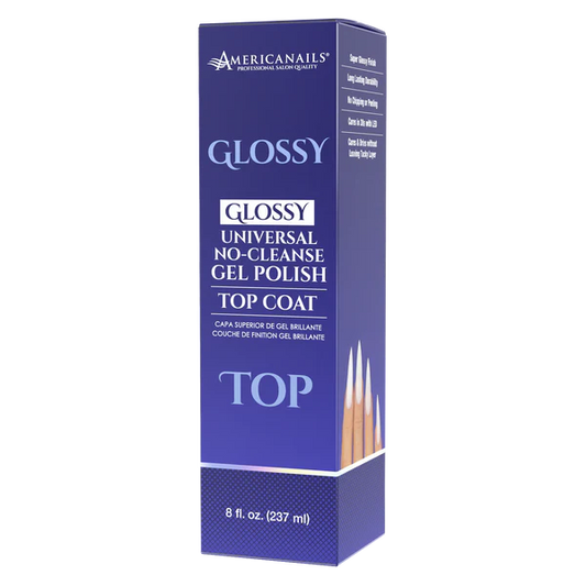 AmericaNails - No-Cleanse Gel Polish Top Coat | Glossy Finish 8oz