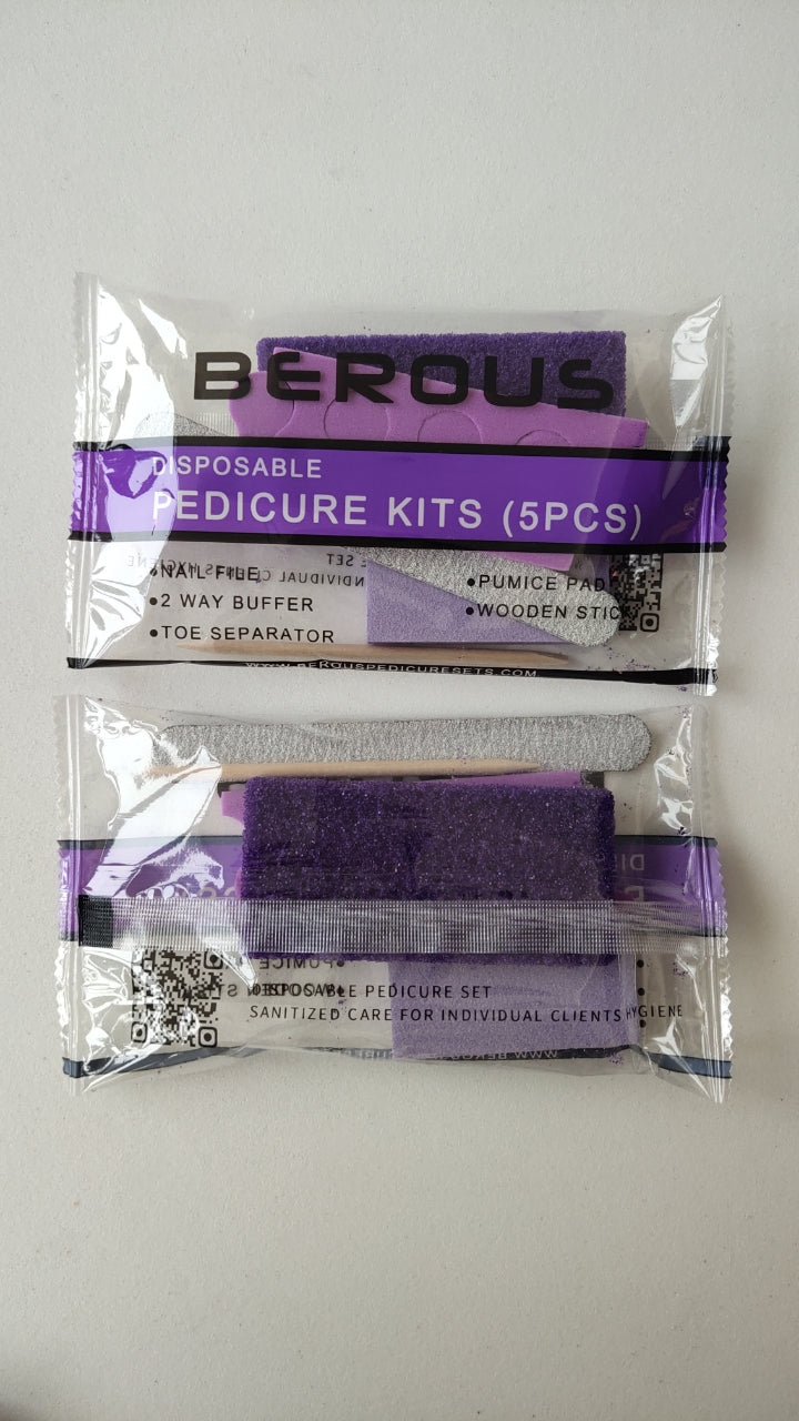 Berous - Disposable Pedicure Kit (Purple 5pcs)