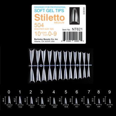 Berkeley - Soft Gel Tip | 504 Tips | Half-Cover | STILETTO