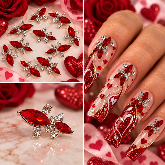 Queen - Nail Charms 10pc - #217 Ruby Red Charms