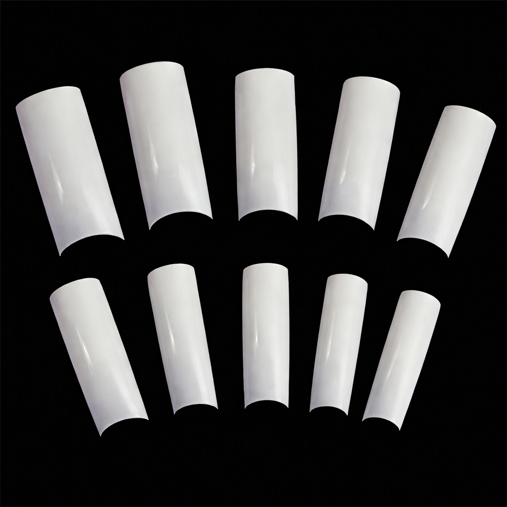 Queen - French Cover White Nail Tips 550pc (Half-Moon)