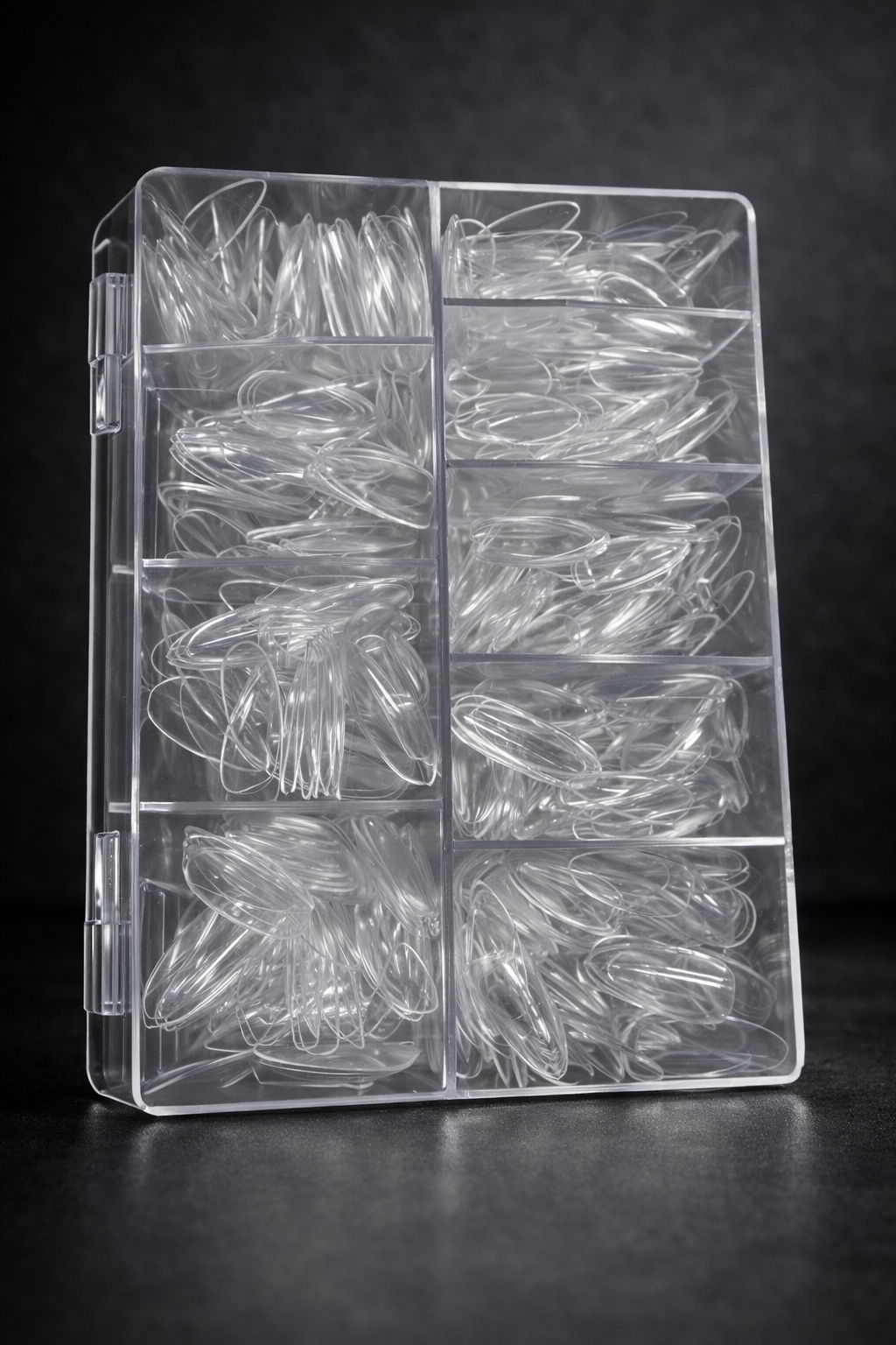 Queen - Clear Almond Full Coverage Nail Tips (500pc)
