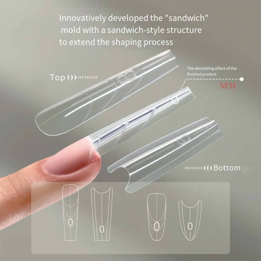 Gel-Le - Nail Mold - Sandwich Nail Form