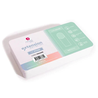 Revel - Full Cover | SOFT GEL NAIL EXTENSIONS | LONG SQUARE 504pc (Pre-Etched)