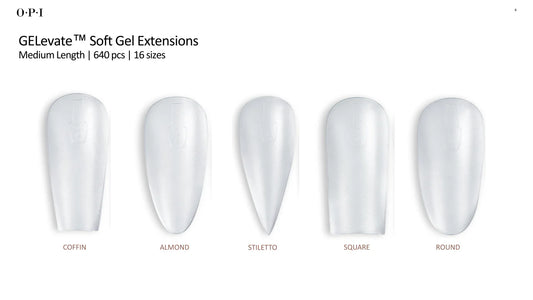 OPI - GELevate - Soft Gel Tips 640pc - Coffin