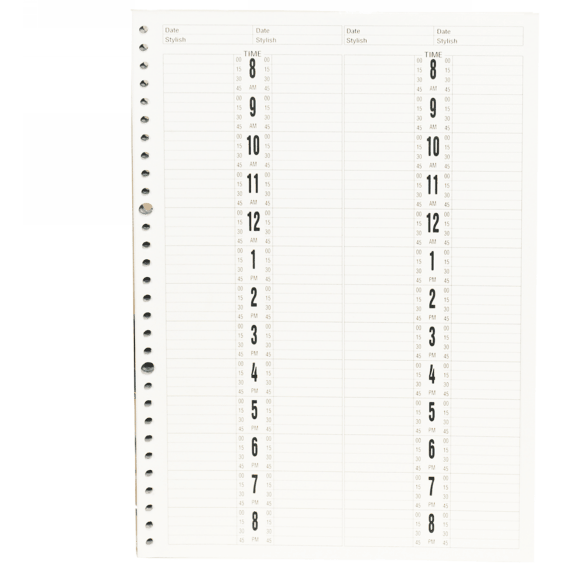 Daniel Stone 4-Column Refillable Leather Appointment Book | Burgundy-Brown 200-Pages