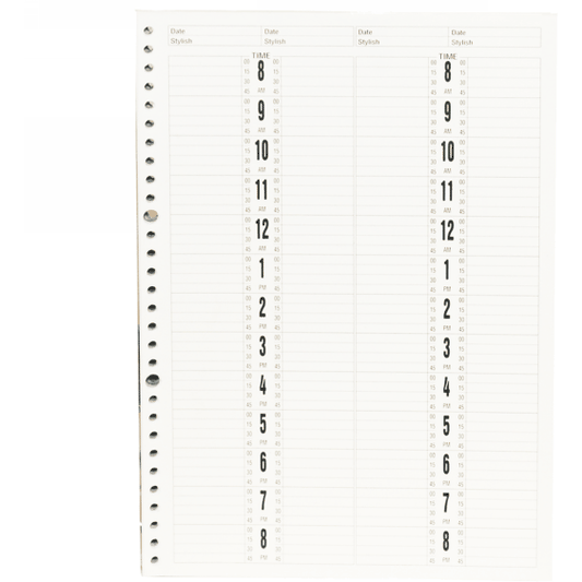 Daniel Stone 4-Column Refillable Leather Appointment Book | Burgundy-Brown 200-Pages