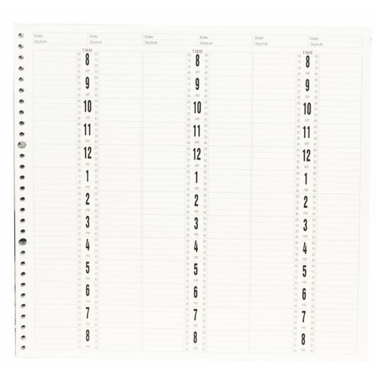 Daniel Stone 6-Column Refillable Leather Appointment Book | Burgundy-Brown 200-Pages