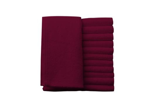 Protex - Salon Towels: Garnet Burgundy 13” x 13”(12pc)