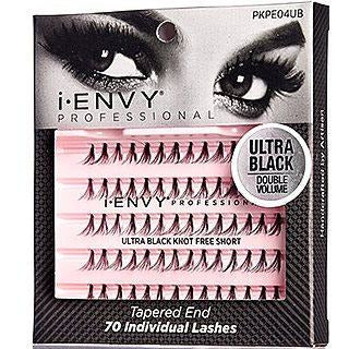 i•ENVY - PKPE04UB Ultra Black Individual Knot Free Short 70pc (Limited)