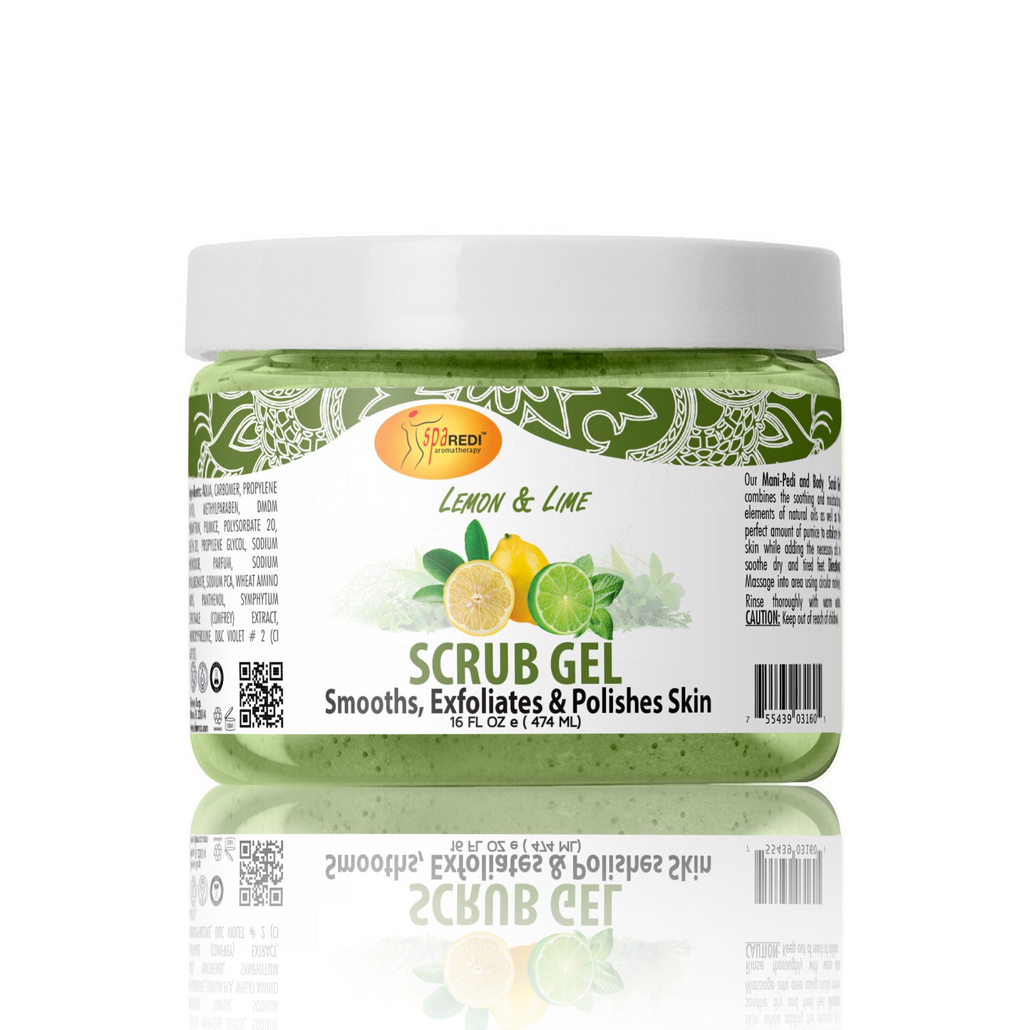 Spa Redi - Scrub Gel - Lemon & Lime 16oz