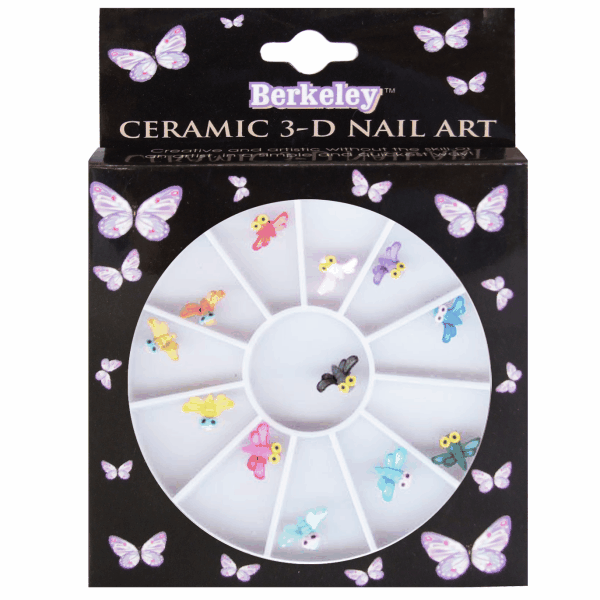 Berkeley - Ceramic 3-D Nail Art - Dragonflies
