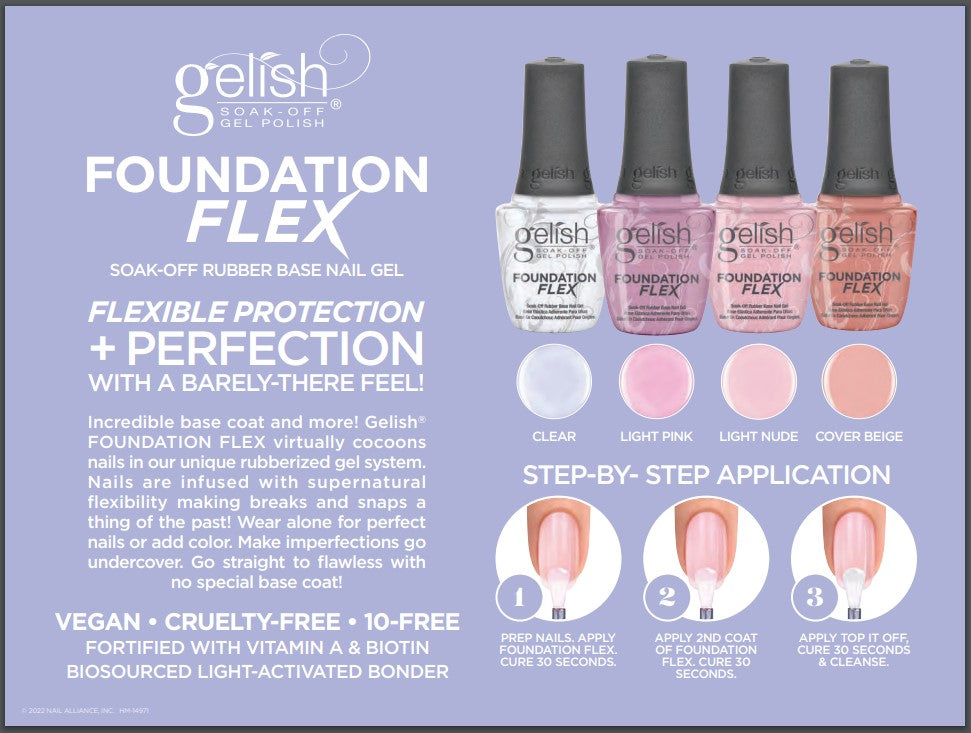 Gelish - Foundation Flex Base Coat .5oz (Clear)(Gel)