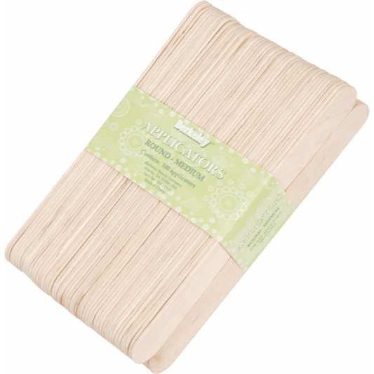 Berkeley - Rounded Wood Wax Applicators 100pc - Large