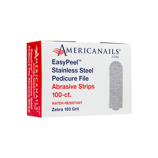 AmericaNails - EasyPeel Pedicure Abrasive Strip | Zebra 180 Grit 100ct