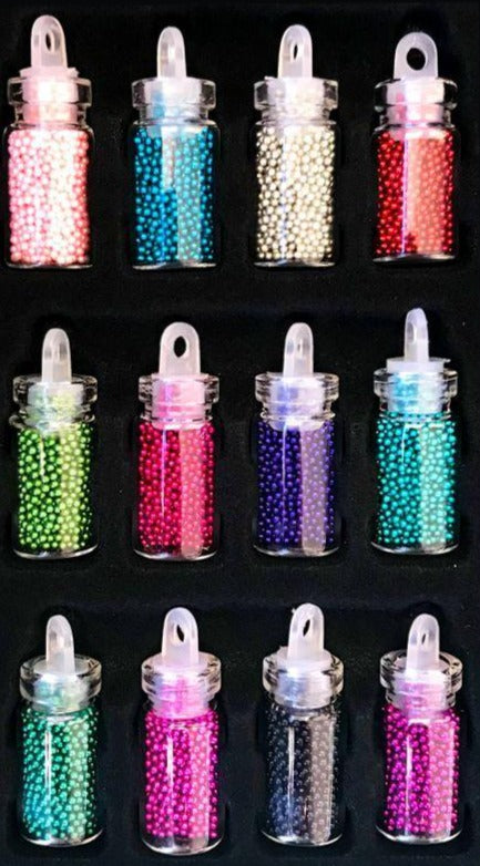 Nail Beads 12pack Assorted Colors