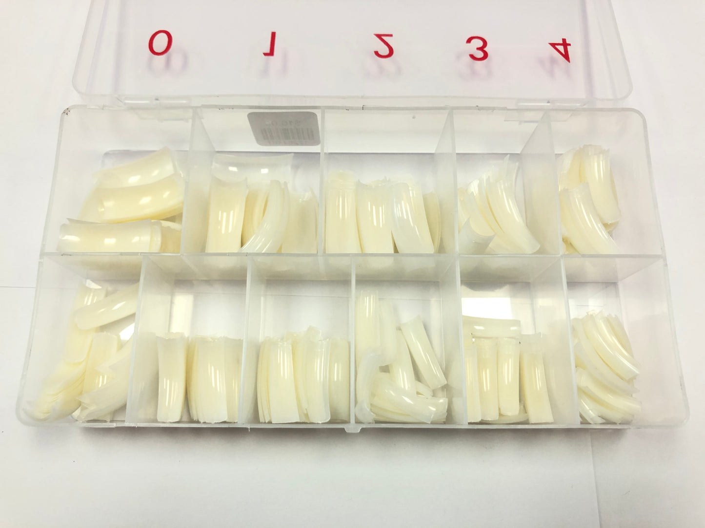 Queen - French Cover Natural Nail Tips 550pc (Half-Moon)