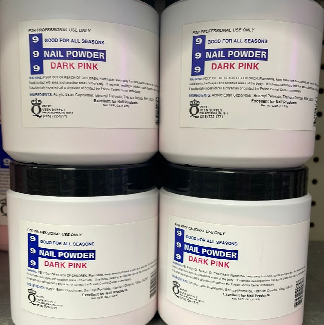 999 Dark Pink Acrylic Powder 16oz